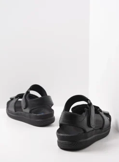 Heren Wolky Sandalen Voor Heren<Active Men - zwart gevet leer