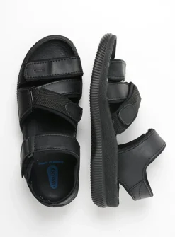 Heren Wolky Sandalen Voor Heren<Active Men - zwart gevet leer