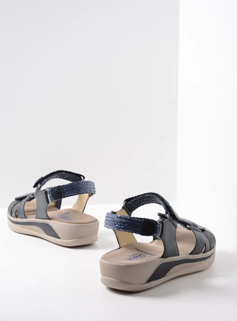 DAMES Wolky Sandalen<Acula - blauw leer