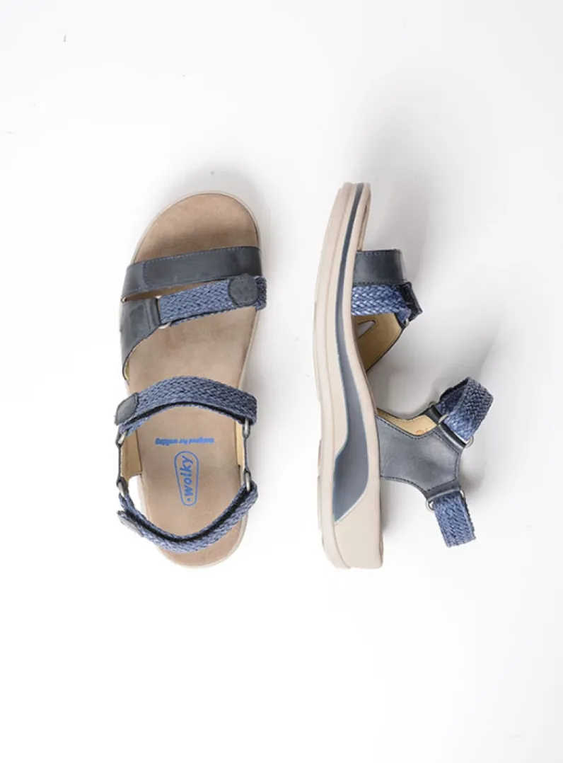 DAMES Wolky Sandalen<Acula - blauw leer