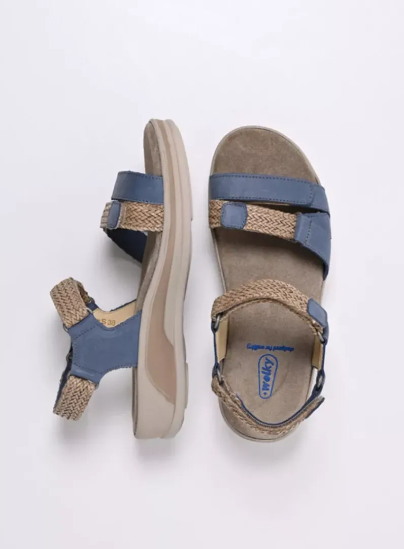DAMES Wolky Sandalen<Acula - jeans nubuck