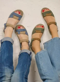 DAMES Wolky Sandalen<Acula - jeans nubuck