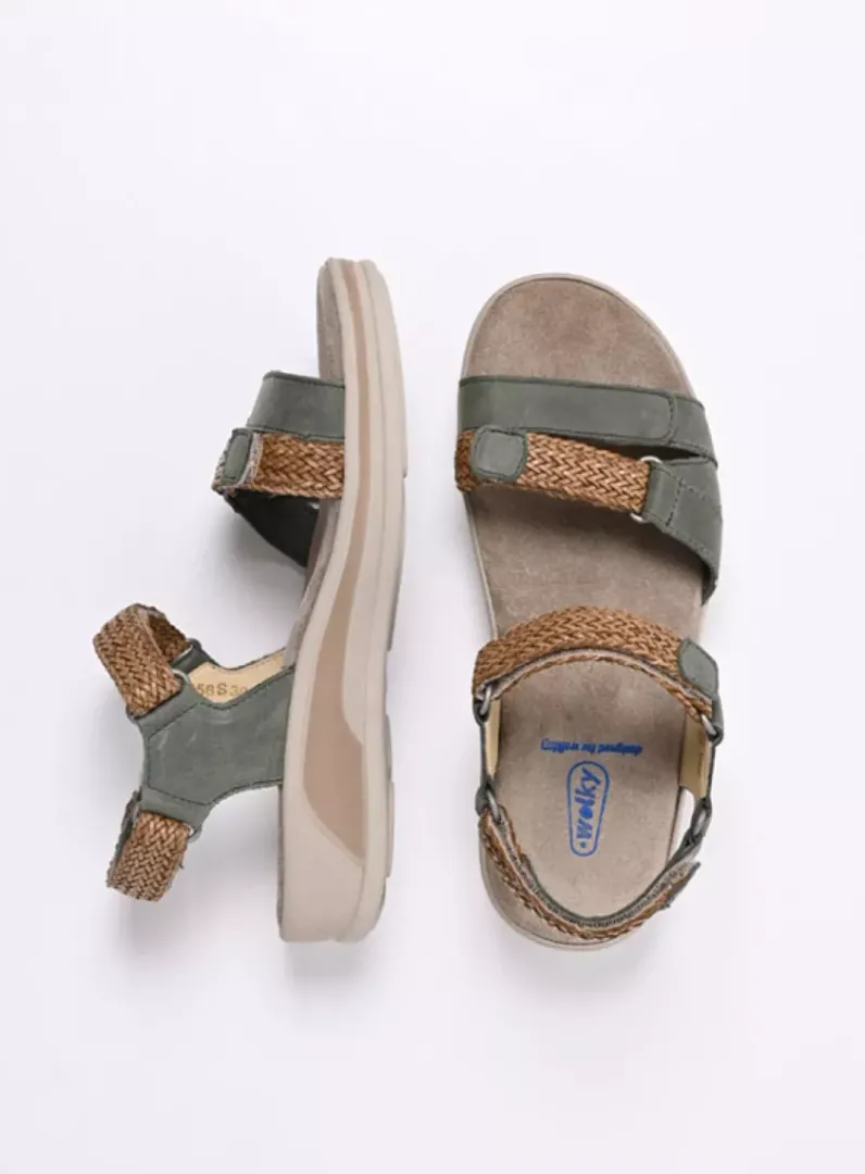 DAMES Wolky Sandalen<Acula - saliegroen nubuck