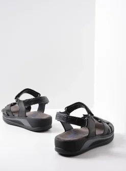 DAMES Wolky Sandalen<Acula - zwart leer
