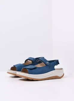 DAMES Wolky Sandalen<Adura - blauw effectleer