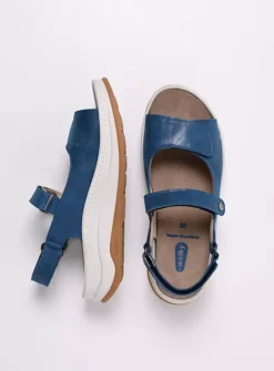 DAMES Wolky Sandalen<Adura - blauw effectleer