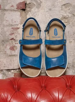 DAMES Wolky Sandalen<Adura - blauw effectleer