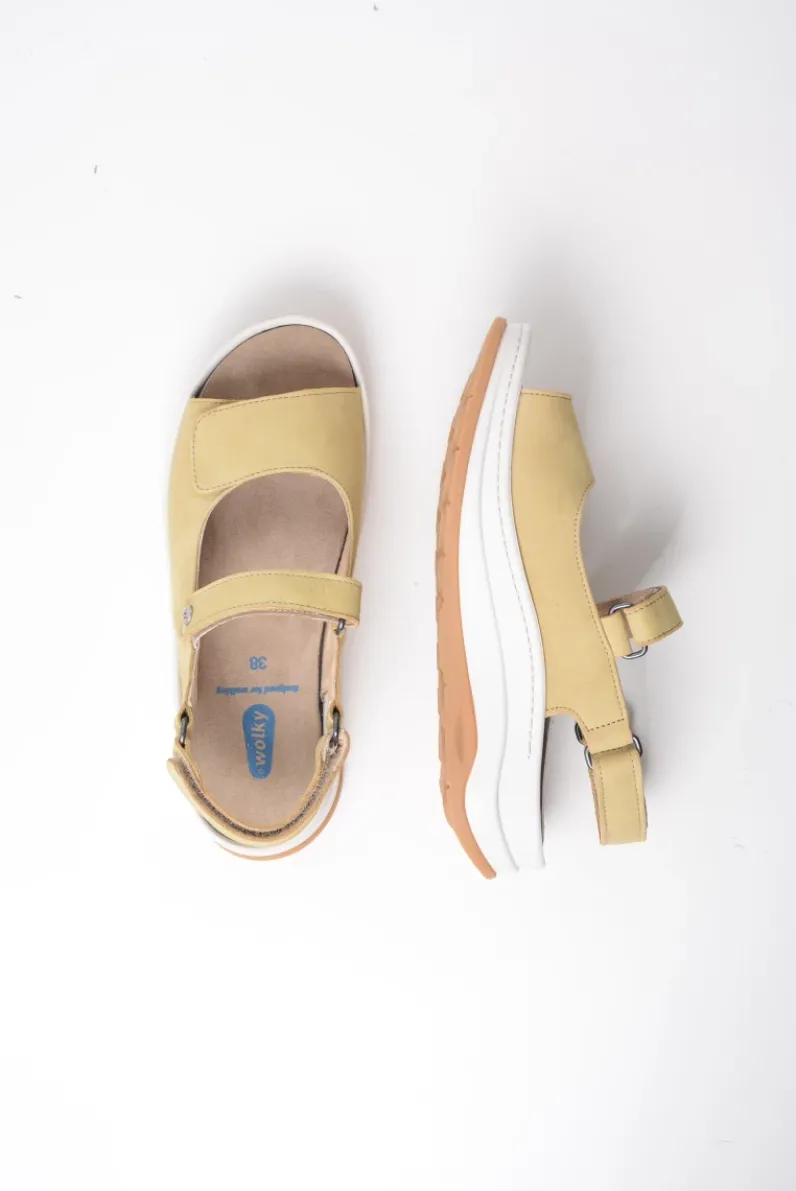 DAMES Wolky Sandalen<Adura - lichtgroen nubuck