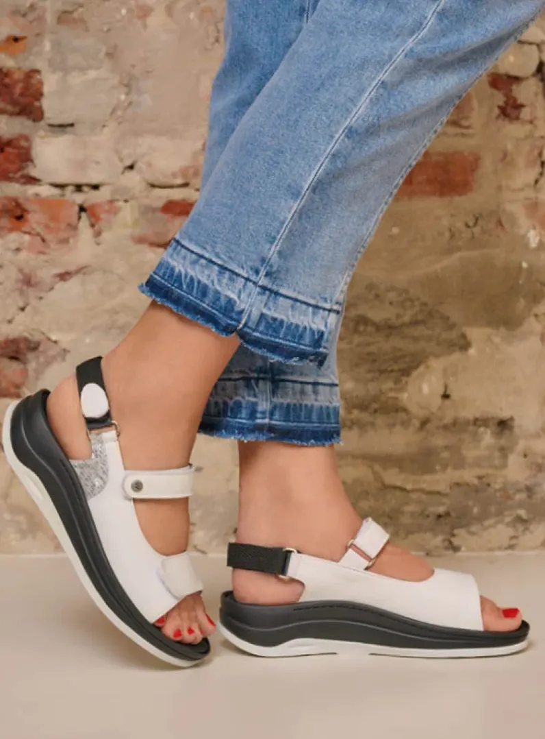 DAMES Wolky Sandalen<Adura - wit leer