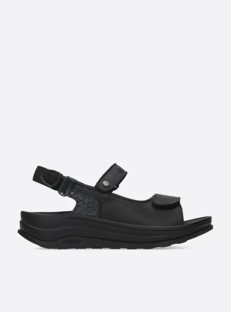 DAMES Wolky Sandalen<Adura - zwart leer