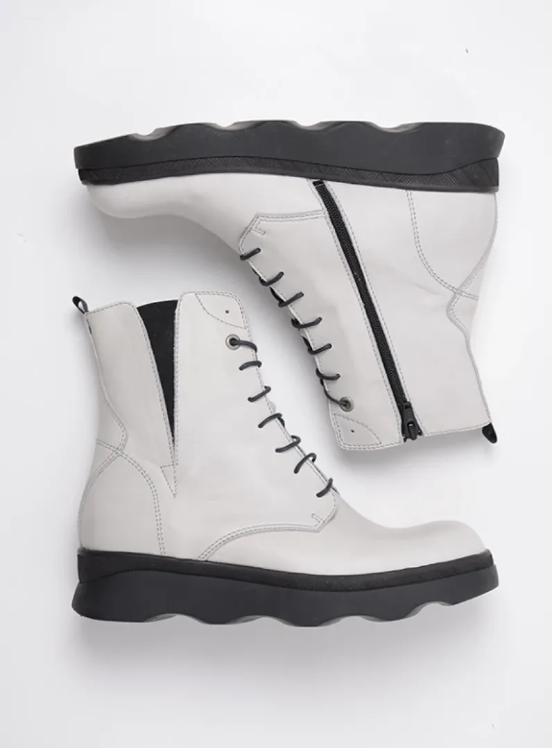 DAMES Wolky Veterlaarzen|Herfst/Winter<Akita - winterwit leer