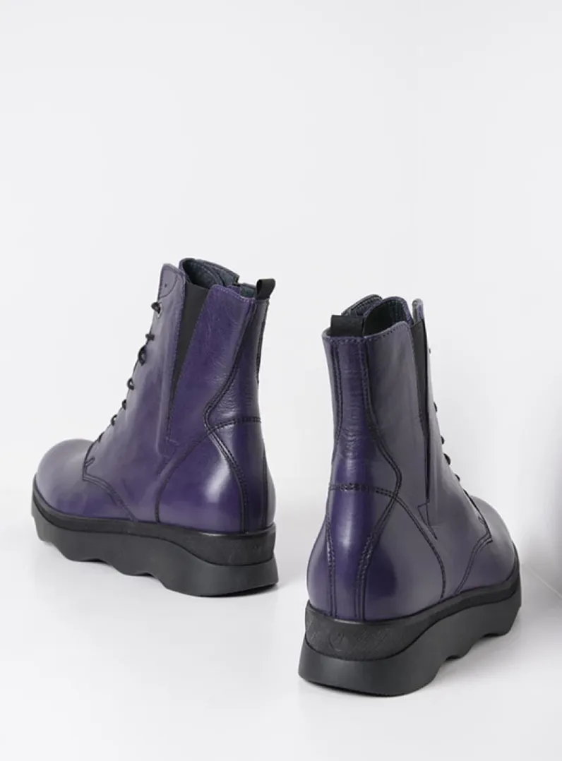 DAMES Wolky Veterlaarzen|Herfst/Winter<Akita HV - paars leer