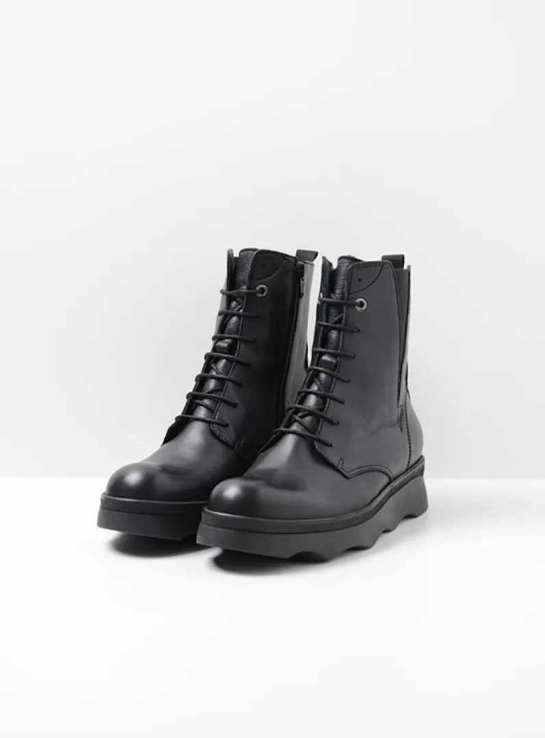 DAMES Wolky Veterlaarzen|Herfst/Winter<Akita HV - zwart leer