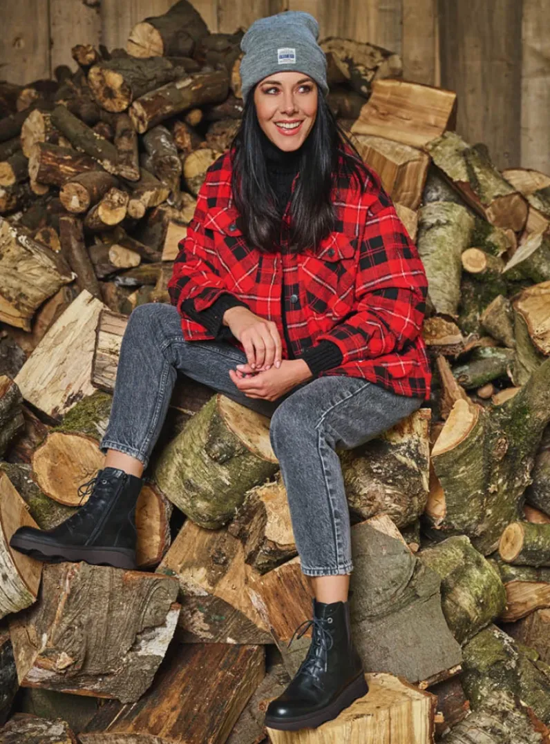 DAMES Wolky Veterlaarzen|Herfst/Winter<Akita HV - zwart leer