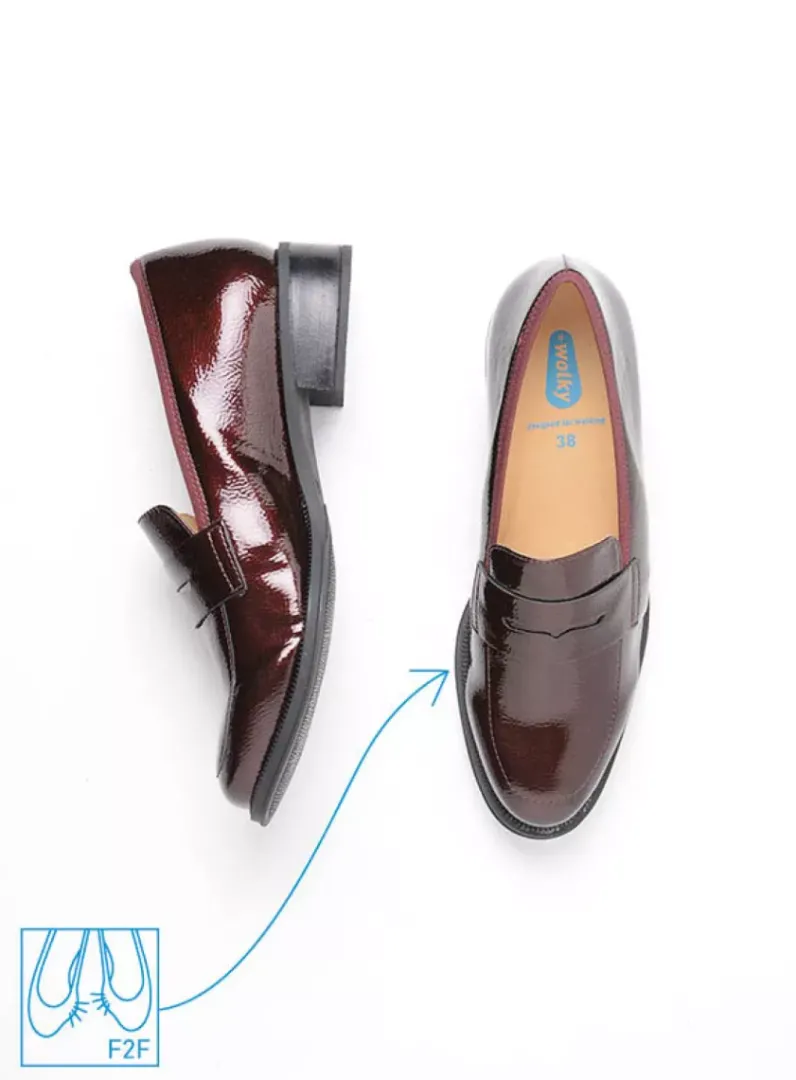 DAMES Wolky Instappers|Herfst/Winter<Alabama F2F - bordeaux lak stretch biocare