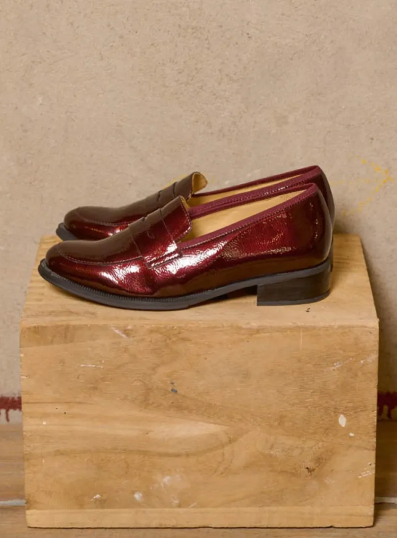 DAMES Wolky Instappers|Herfst/Winter<Alabama F2F - bordeaux lak stretch biocare