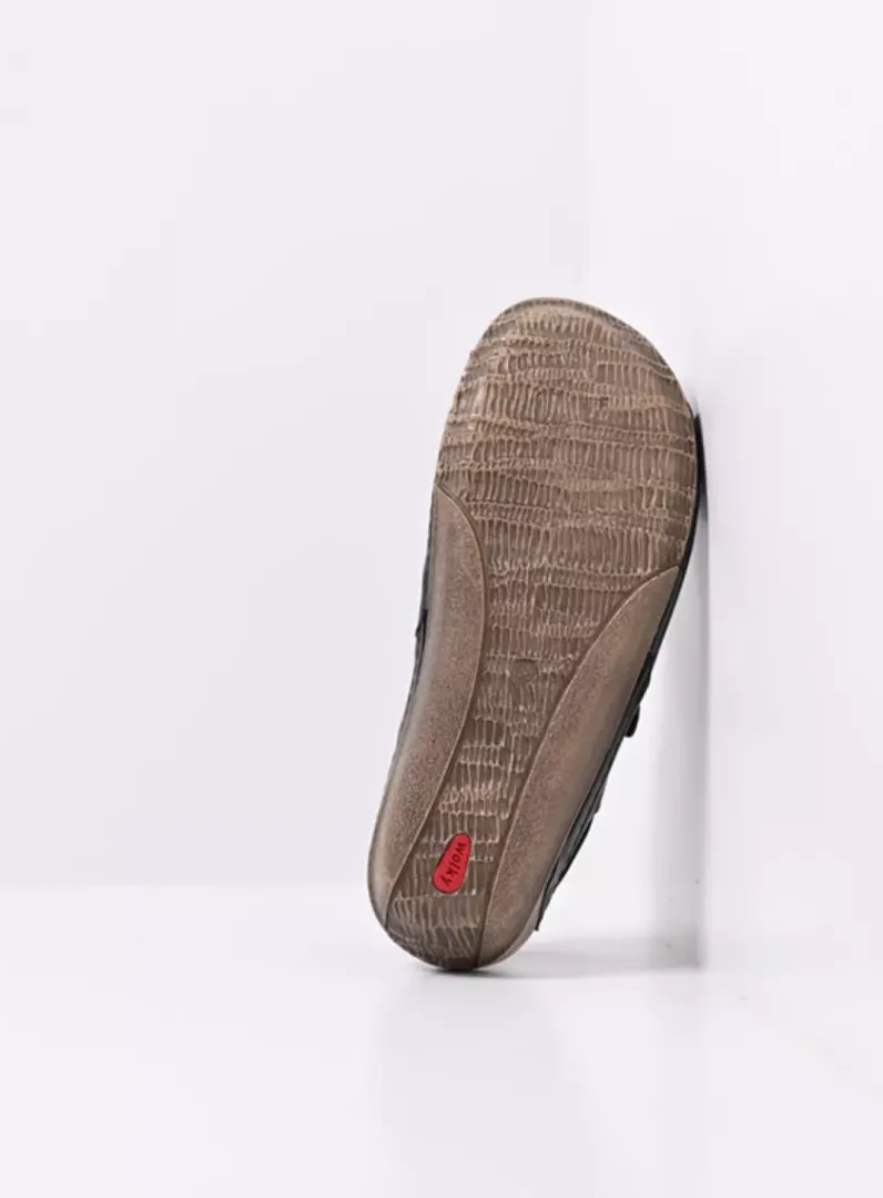 DAMES Wolky Sandalen<Alberta - zwart leer