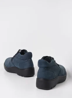 DAMES Wolky Hoge Veterschoenen|Wandelschoenen<Annemarie XW - denim nubuck