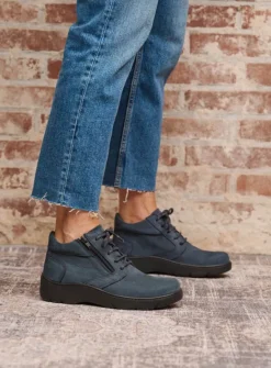 DAMES Wolky Hoge Veterschoenen|Wandelschoenen<Annemarie XW - denim nubuck