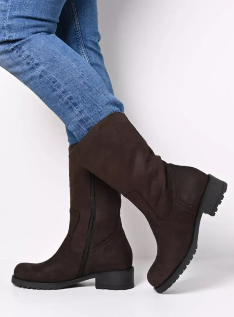 DAMES Wolky Halfhoge Laarzen|Herfst/Winter<Ansina F2F - bruin nubuck