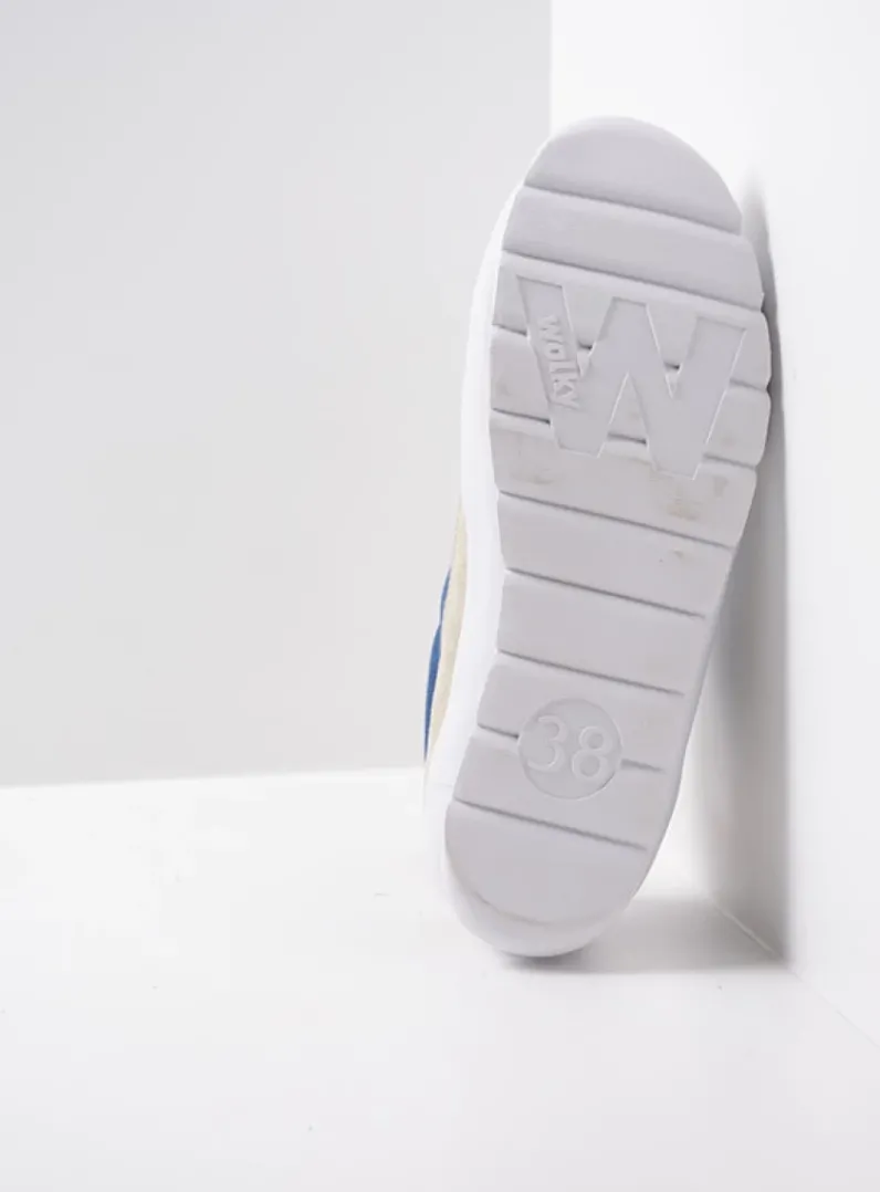 DAMES Wolky Lage Veterschoenen|Sneakers<Babati - blauw canvas/suede