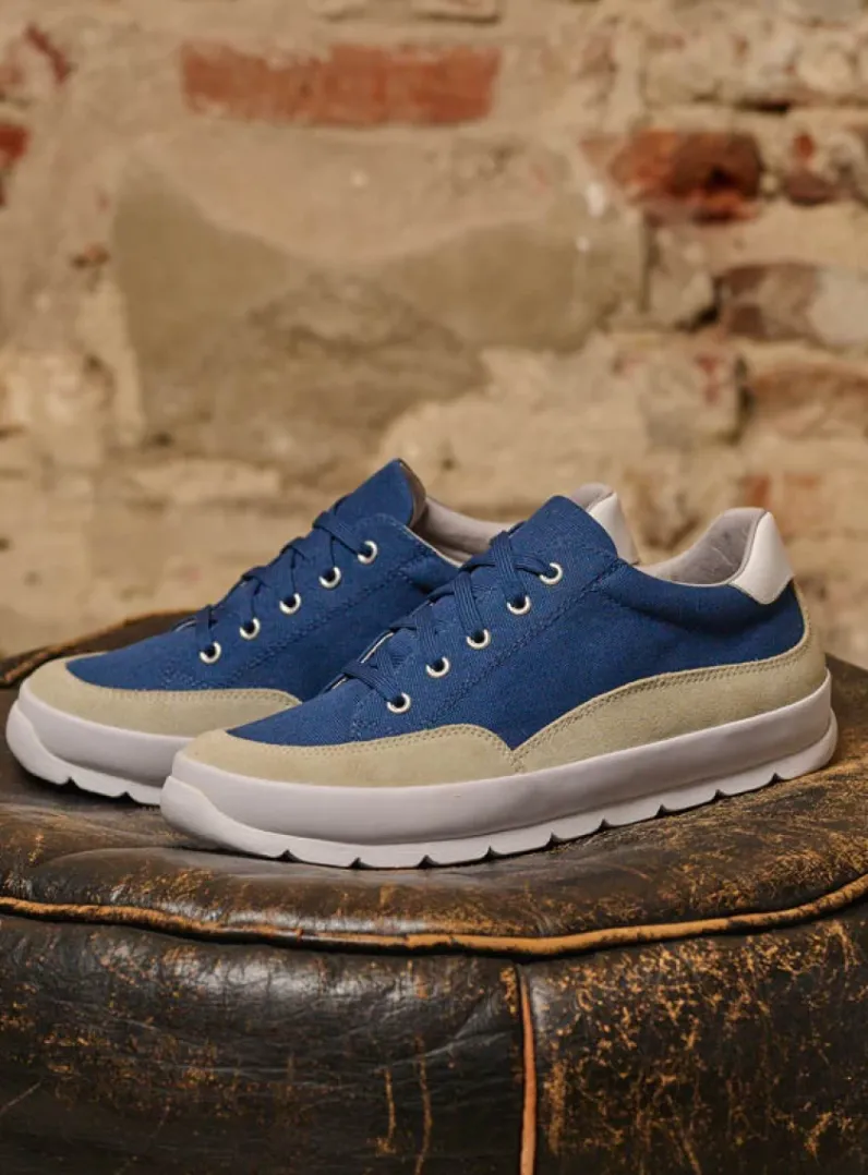 DAMES Wolky Lage Veterschoenen|Sneakers<Babati - blauw canvas/suede