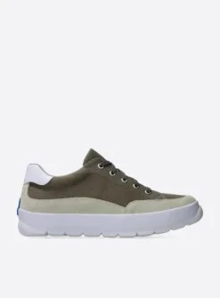 DAMES Wolky Lage Veterschoenen|Sneakers<Babati - kaki canvas/suede