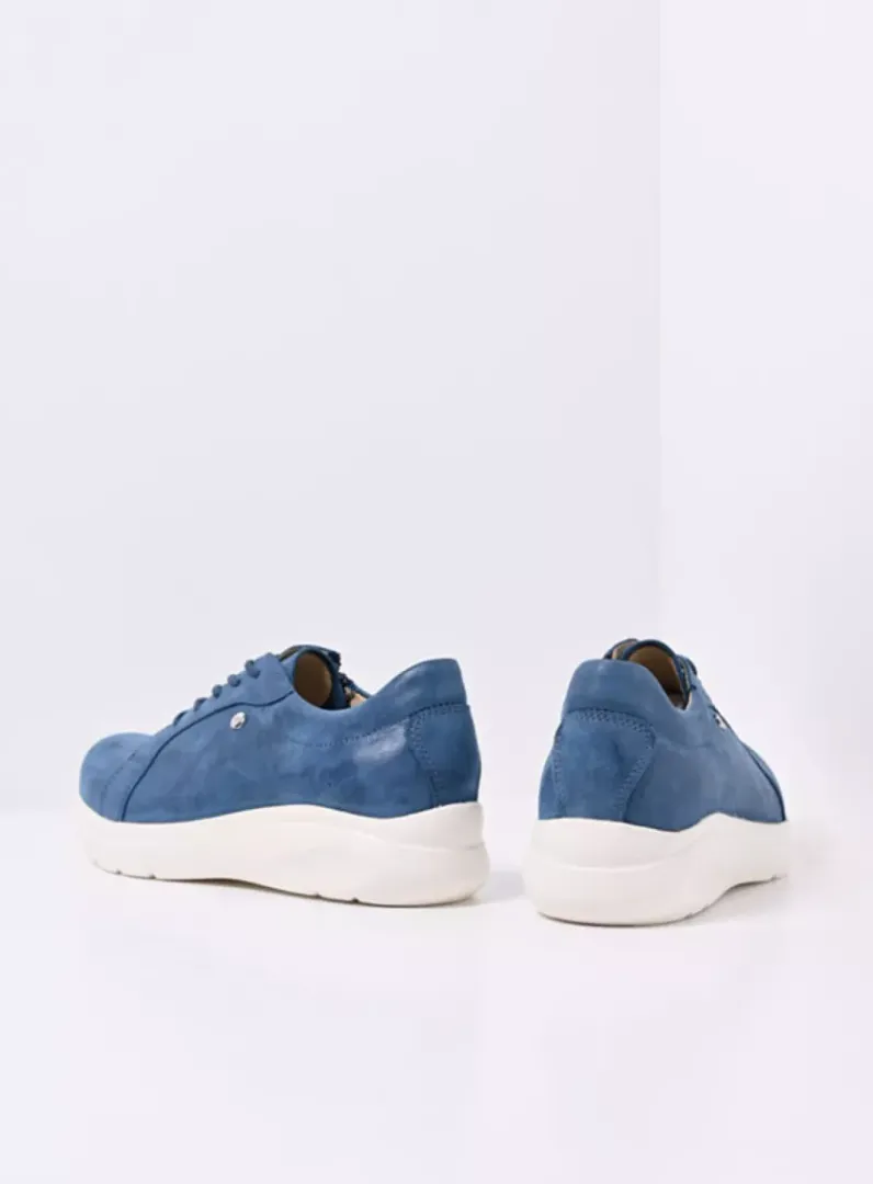 DAMES Wolky Lage Veterschoenen|Sneakers<Blitz - blauw effectleer