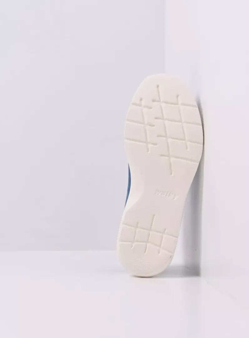 DAMES Wolky Lage Veterschoenen|Sneakers<Blitz - blauw effectleer