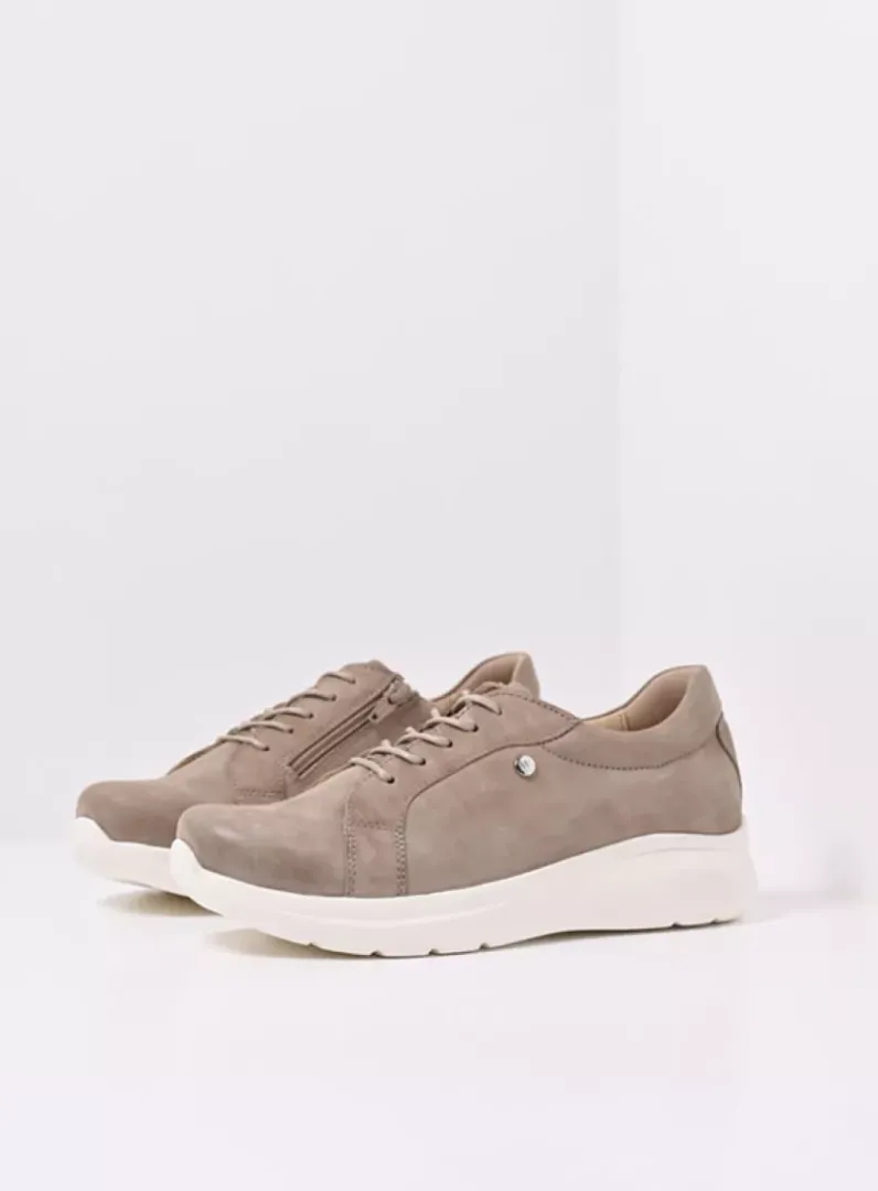 DAMES Wolky Lage Veterschoenen|Sneakers<Blitz - safari effectleer