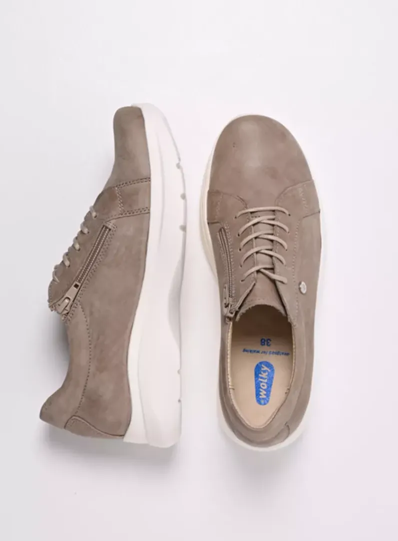 DAMES Wolky Lage Veterschoenen|Sneakers<Blitz - safari effectleer