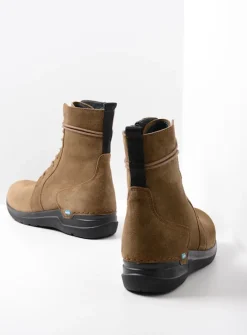DAMES Wolky Hoge Veterschoenen|Veterlaarzen<Bluff - donker taupe suede