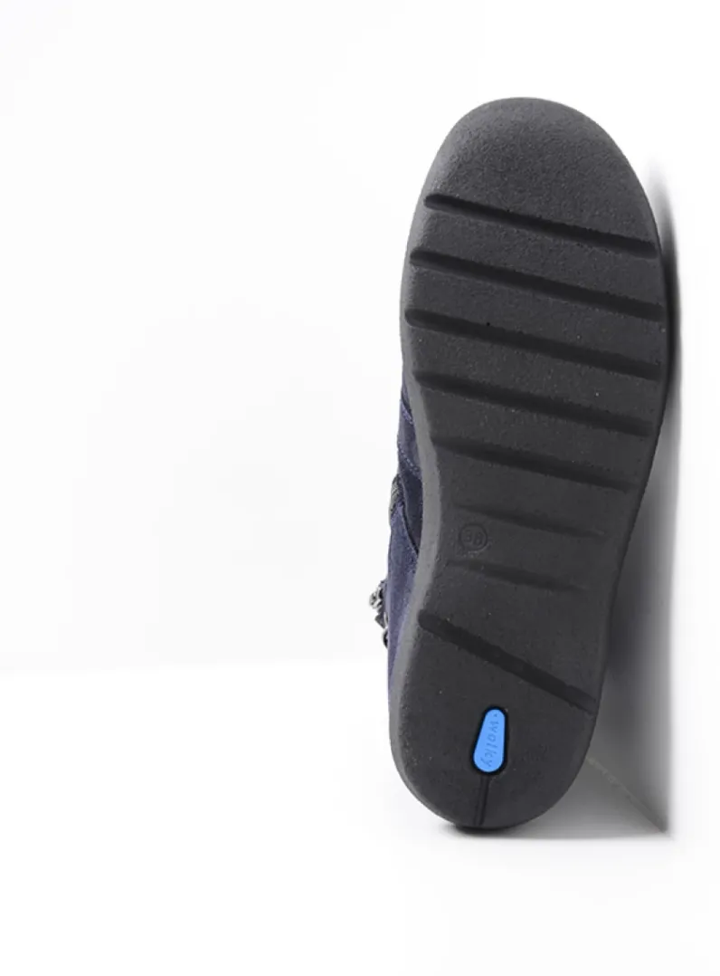 DAMES Wolky Hoge Veterschoenen|Veterlaarzen<Bluff DB - blauw suede