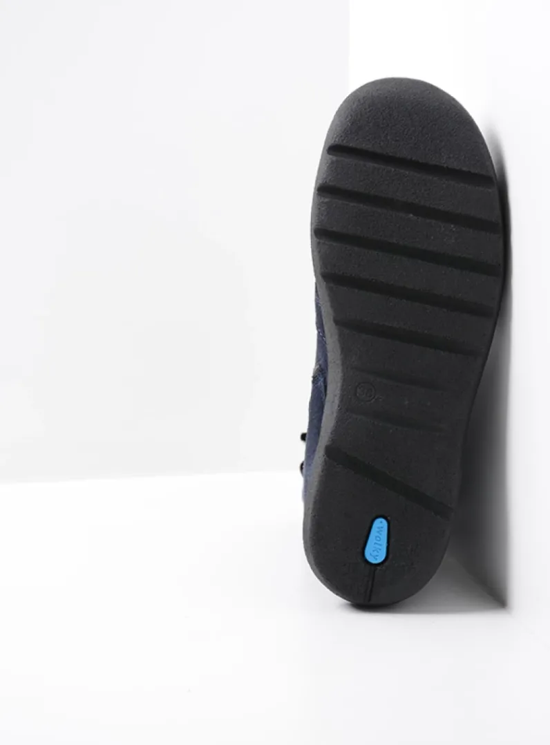 DAMES Wolky Hoge Veterschoenen|Veterlaarzen<Bluff HV - blauw suede