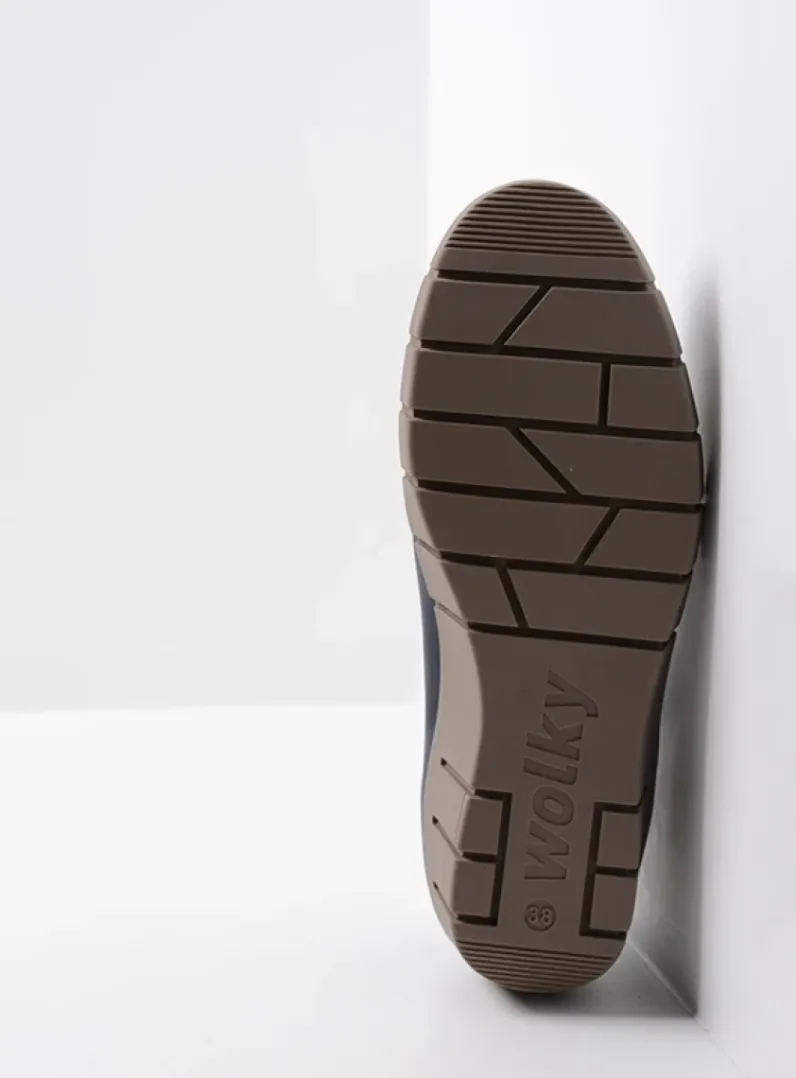 DAMES Wolky Lage Veterschoenen|Herfst/Winter<Boston - blauw zomer nubuck