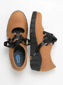 DAMES Wolky Lage Veterschoenen|Herfst/Winter<Boston - camel nubuck