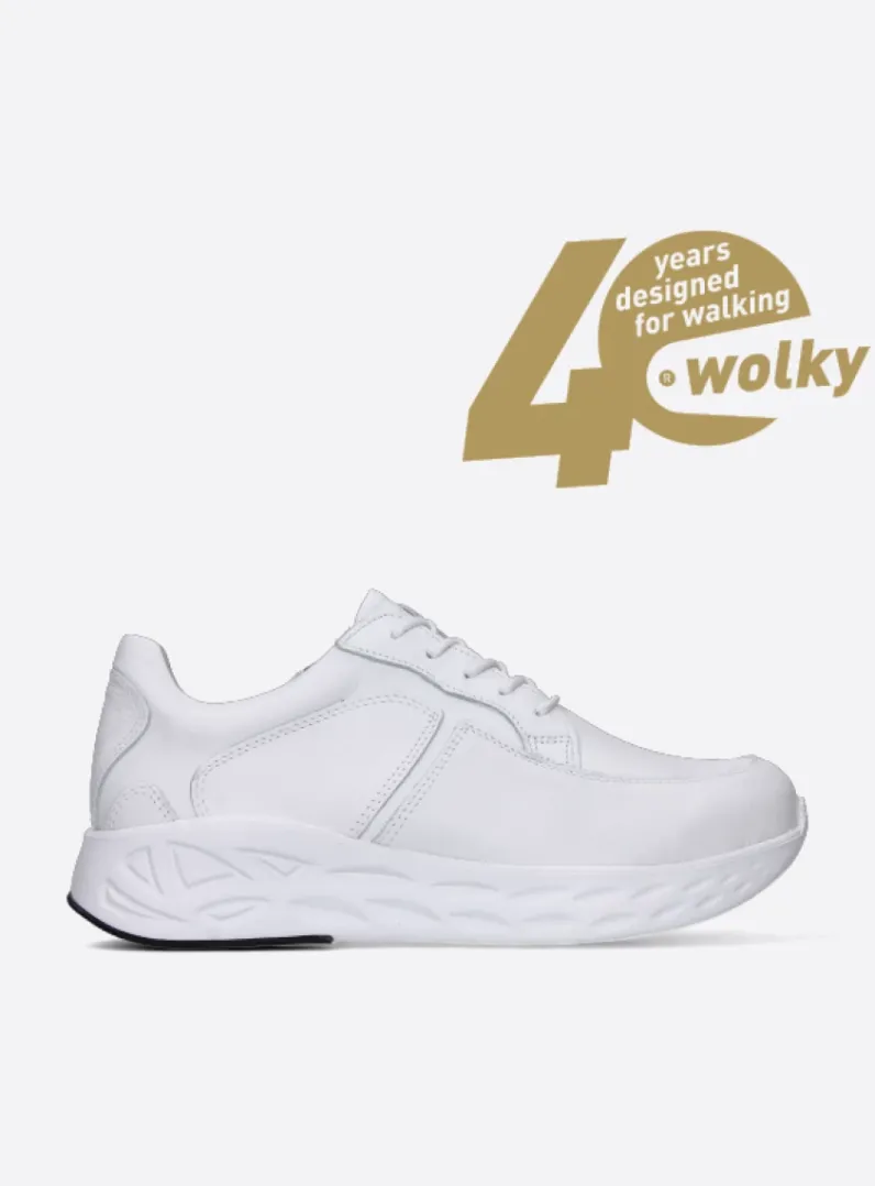 DAMES Wolky Lage Veterschoenen|Wandelschoenen<Bounce - wit leer