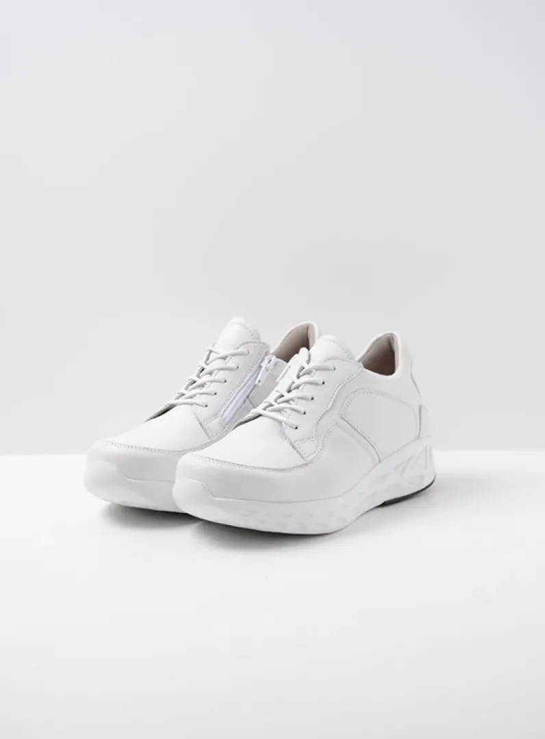 DAMES Wolky Lage Veterschoenen|Wandelschoenen<Bounce - wit leer