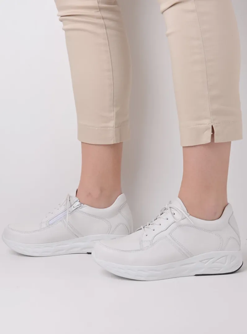 DAMES Wolky Lage Veterschoenen|Wandelschoenen<Bounce - wit leer