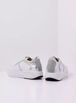 DAMES Wolky Lage Veterschoenen|Wandelschoenen<Bounce - wit/zilver leer