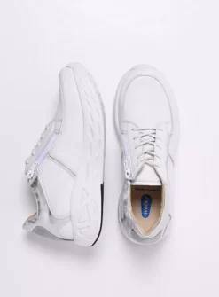 DAMES Wolky Lage Veterschoenen|Wandelschoenen<Bounce - wit/zilver leer