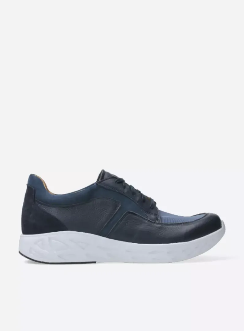 Heren Wolky Veterschoenen Heren|Sneakers Heren<Bounce Men S2F - denim combi stretch leer