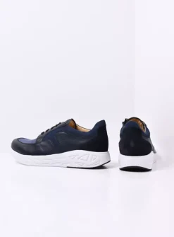 Heren Wolky Veterschoenen Heren|Sneakers Heren<Bounce Men S2F - denim combi stretch leer