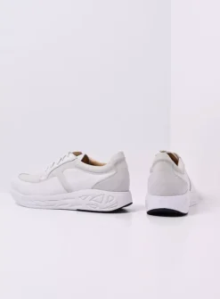 Heren Wolky Veterschoenen Heren|Sneakers Heren<Bounce Men S2F - wit/gebroken wit combi stretch