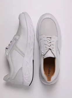 Heren Wolky Veterschoenen Heren|Sneakers Heren<Bounce Men S2F - wit/gebroken wit combi stretch