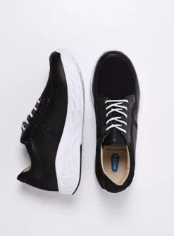 DAMES Wolky Wandelschoenen|Sneakers<Bounce S2F - zwart/wit combi stretch leer