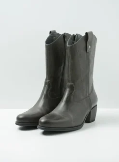 DAMES Wolky Halfhoge Laarzen|Cowboylaarzen<Caprock - antraciet leer