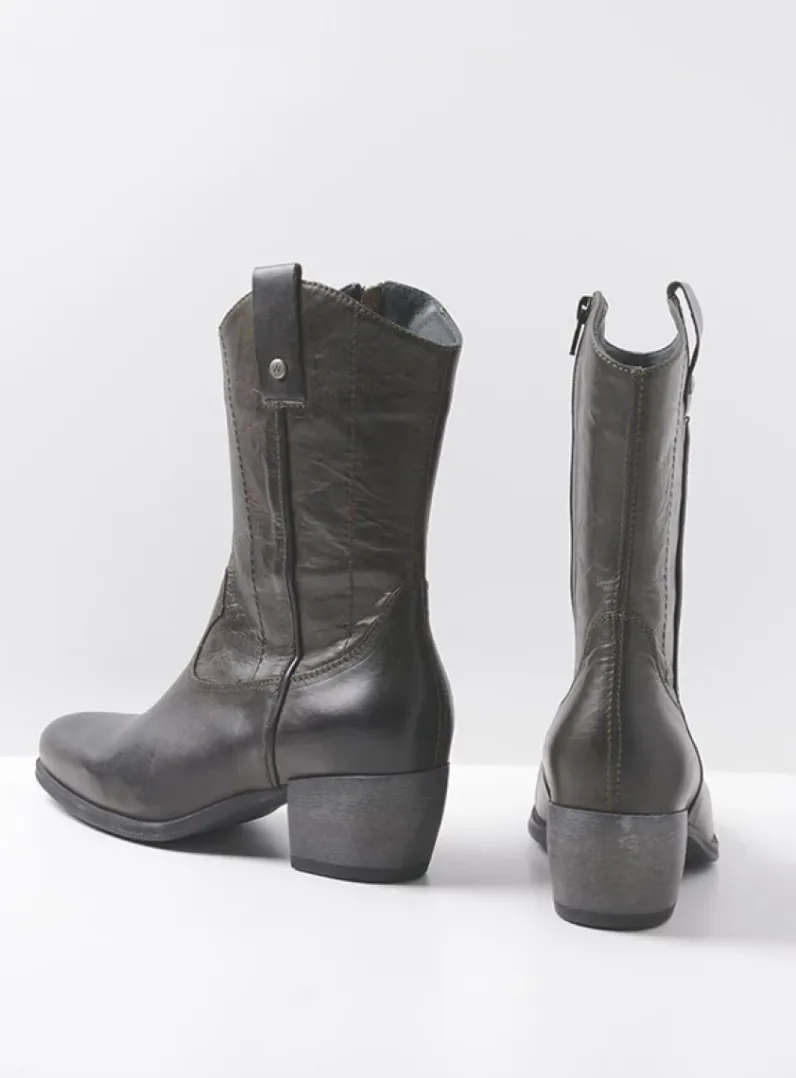 DAMES Wolky Halfhoge Laarzen|Cowboylaarzen<Caprock - cactus leer