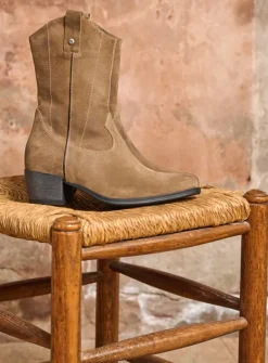 DAMES Wolky Halfhoge Laarzen|Cowboylaarzen<Caprock - taupe suede