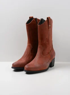 DAMES Wolky Halfhoge Laarzen|Cowboylaarzen<Caprock - terra suede